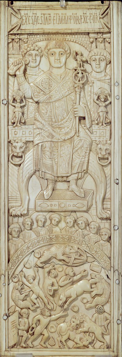 Panneau du Diptyque du Consul Areobindus, Constantinople, 506 AD - Byzantine School