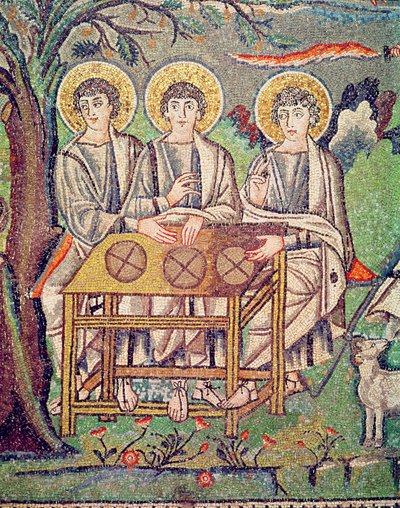 Les Trois Anges (détail) - Byzantine School