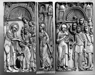 Trois plaques du trône dit de Grado, 6e-7e ou 11e siècle - Byzantine School