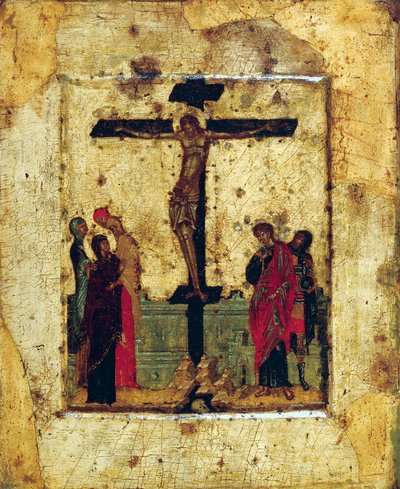 La Crucifixion, fin du 14ème siècle - Byzantine icon.