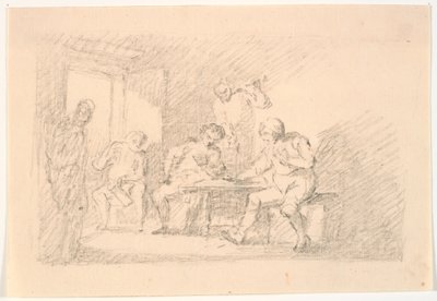 Intérieur avec joueurs - C.A. Lorentzen