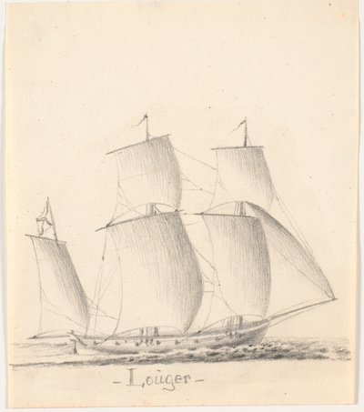 Louger à pleines voiles - C.A. Lorentzen