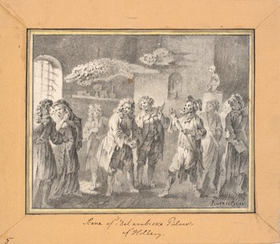 Scène de Ludvig Holberg "La poudre arabe" - C.A. Lorentzen