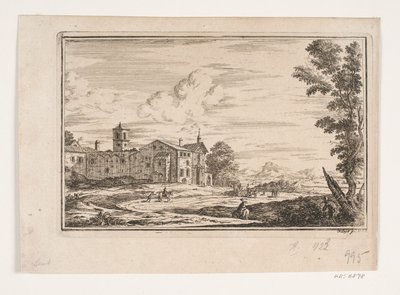 Villa avec double escalier vue du jardin - C.A. Lorentzen