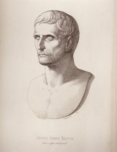 Portrait de Lucius Junius Brutus, gravé par B.Barloccini, 1849 - C.C Perkins