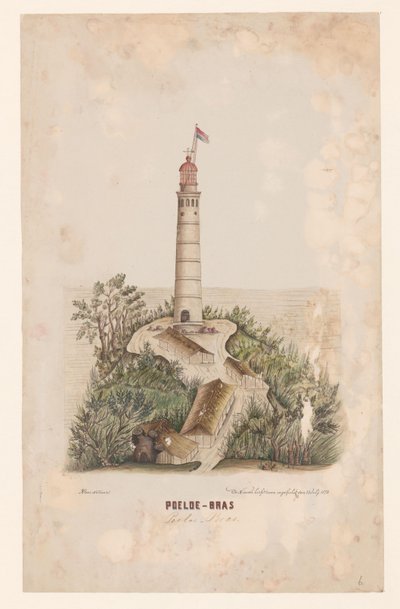 Le nouveau phare de Poeloe-Bras, Sumatra - C.D. Wulf (signed by artist)