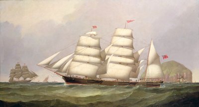 La barque "Undaunted" au large d