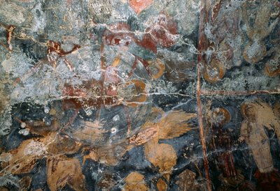 Fresque endommagée dans l