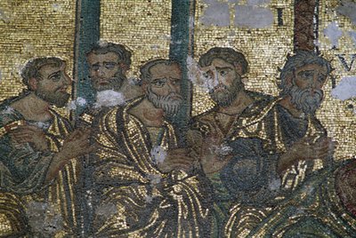 Représentation des apôtres, détail de la mosaïque du Doute de Saint Thomas, Église de la Nativité (Liste du patrimoine mondial de l