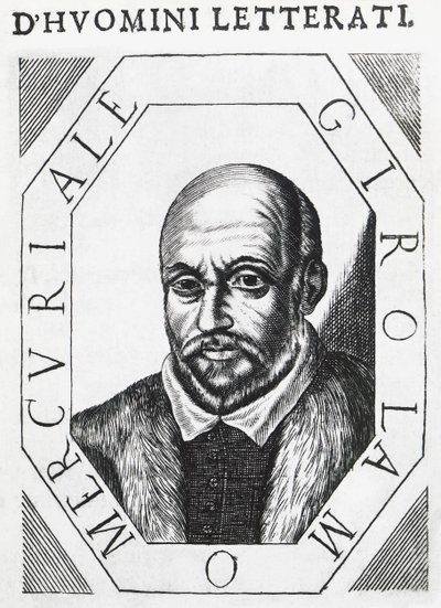 Portrait de Girolamo Mercuriale (1530-1606), médecin et philosophe italien, dessin à l