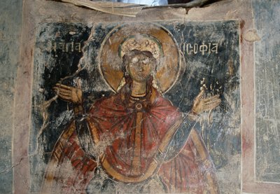 Saint, murs fresqués dans l