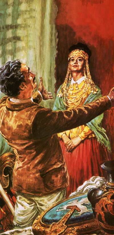 Heinrich Schliemann parant sa femme d