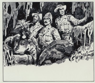 Illustration pour King Solomons Mines (gouache sur papier) - C.L. Doughty