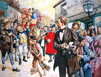 Old Curiosity Shop" de Charles Dickens écrit en 1840-1 (gouache sur papier) - C.L. Doughty