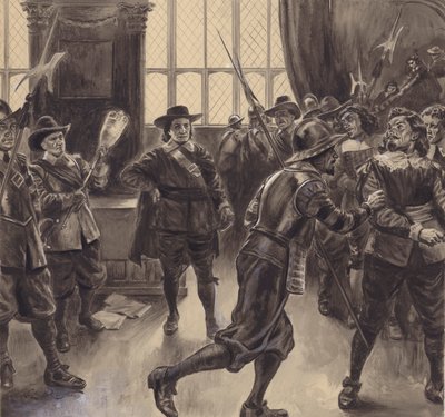 Oliver Cromwell expulse les membres restants de la Chambre des communes - C.L. Doughty