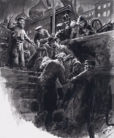 Tentative de suicide de Tchaïkovski (gouache sur papier) - C.L. Doughty