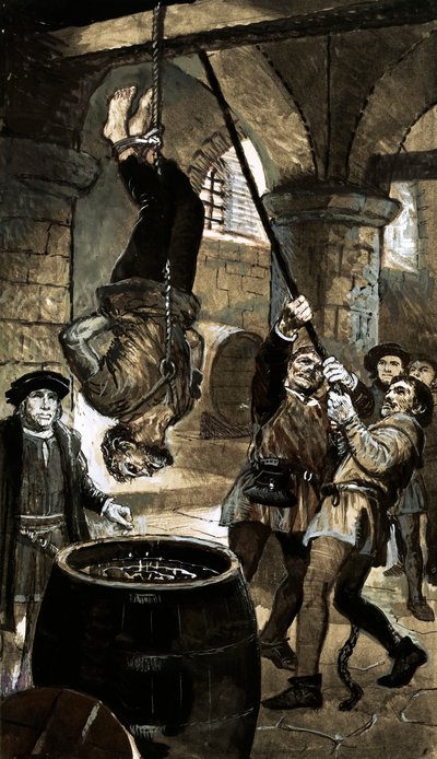 La mort du duc de Clarence dans un verre de vin (gouache sur papier) - C.L. Doughty