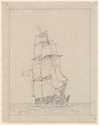 Une brigantine - Christoffer Wilhelm Eckersberg