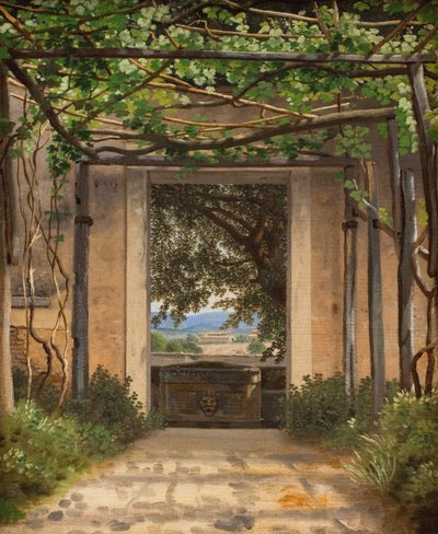 Une pergola, Italie - Christoffer Wilhelm Eckersberg
