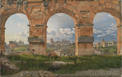 Vue à travers trois arches du troisième étage du Colisée - Christoffer Wilhelm Eckersberg