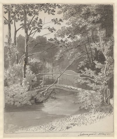 Pont dans le jardin de Sanderumgaard - Christoffer Wilhelm Eckersberg