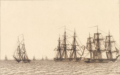 Un brick naviguant. Illustration pour "Linearperspectiven", Planche IXb - Christoffer Wilhelm Eckersberg