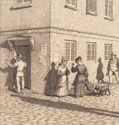 Un coin de rue. Illustration pour "Linearperspectiven", Planche VII - Christoffer Wilhelm Eckersberg