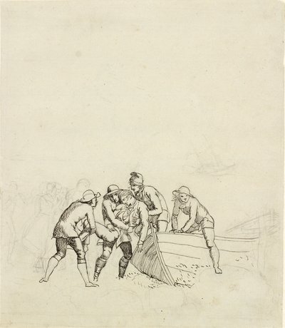 Les pêcheurs de Hornbæk - étude pour le groupe principal - Christoffer Wilhelm Eckersberg