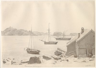 Port de Frederiksværn près du fjord de Larvik, Norvège - Christoffer Wilhelm Eckersberg