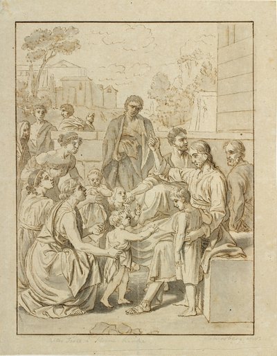 Le Christ laisse venir à lui les petits enfants - Christoffer Wilhelm Eckersberg