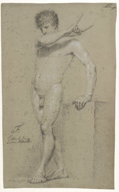 Modèle masculin debout, profil à gauche - Christoffer Wilhelm Eckersberg