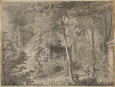 Tombe de Molière dans le Jardin Élysée des Petits Augustins, Paris, 10 juin (1811) - Christoffer Wilhelm Eckersberg