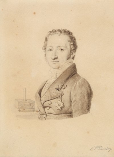 Portrait du physicien norvégien Christoffer Hansteen. Buste de face à gauche - Christoffer Wilhelm Eckersberg