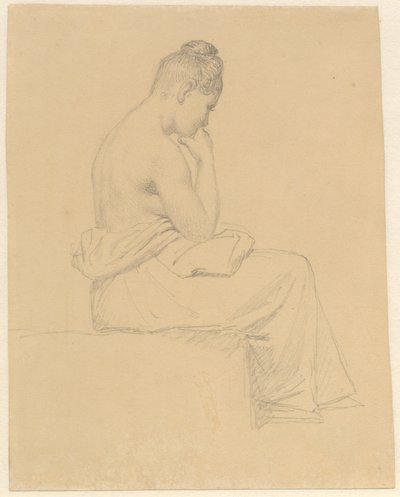 Modèle féminin assis vu de dos - Christoffer Wilhelm Eckersberg