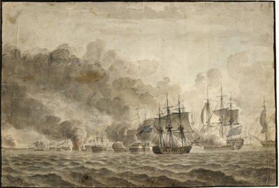 La bataille de la rade - Christoffer Wilhelm Eckersberg