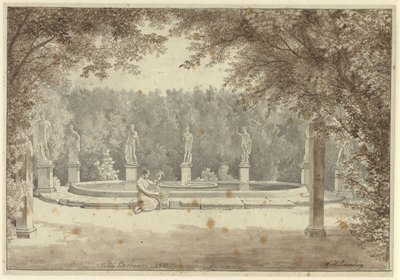 La fontaine dans le jardin du Palazzo Barberini, Rome - Christoffer Wilhelm Eckersberg