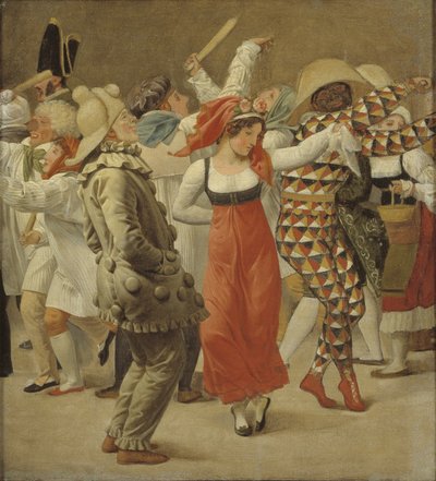 Le Carnaval à Rome. Fragment - Christoffer Wilhelm Eckersberg