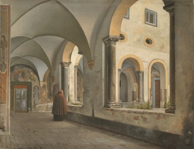 Les cloîtres du monastère franciscain Santa Maria in Aracoeli à Rome - Christoffer Wilhelm Eckersberg