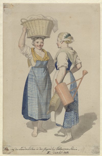 Deux filles de la région de Coblence - Christoffer Wilhelm Eckersberg