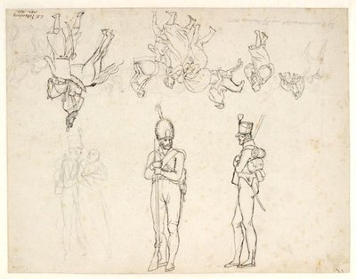 Esquisse pour une série de figures dans une représentation du bombardement de Copenhague - Christoffer Wilhelm Eckersberg