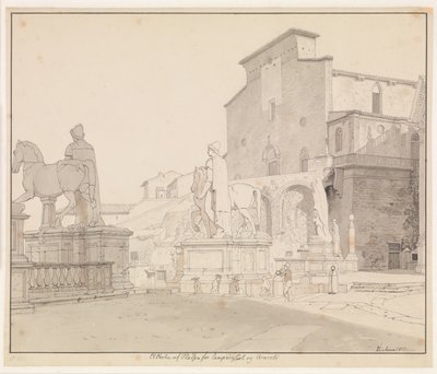 Vue du Capitole et de Santa Maria in Aracoeli, Rome - Christoffer Wilhelm Eckersberg