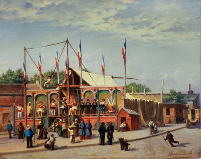 La Marquee du lutteur Dubois, boulevard de la Villette - C. Bussilliet
