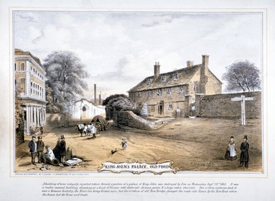 Vue du palais du roi Jean, Old Ford, Poplar, Londres, vers 1863 - C Coghlan