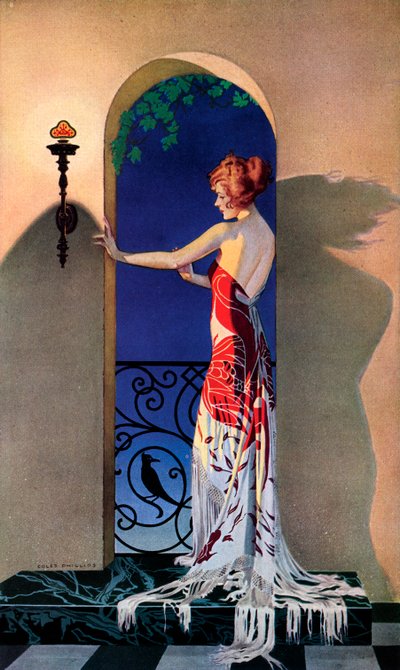 Femme à la mode des années 1920 en Espagne, vers 1925 - C. Coles Phillips