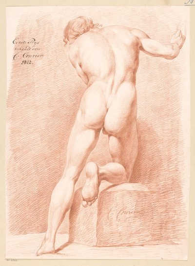 Homme nu debout vu de dos (1er prix 1802) - C. Courier