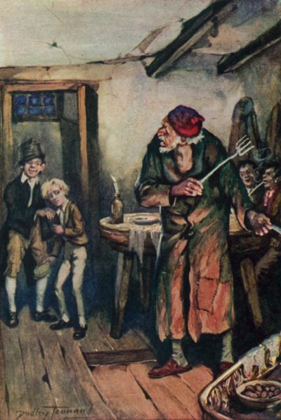 Illustration pour Oliver Twist de Charles Dickens (lithographie en couleur) - C. Dudley (after) Tennant