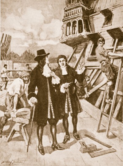 Pierre le Grand dans le chantier naval de Deptford - C. Dudley Tennant