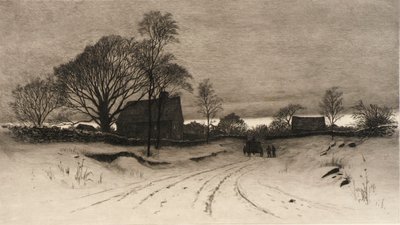 (Scène hivernale rurale) - C. F. William Mielatz