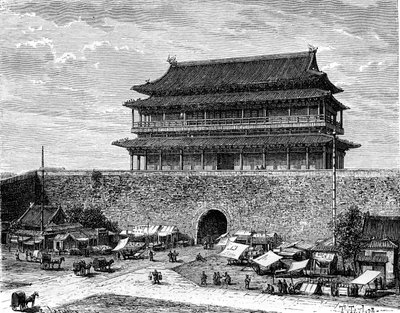 Porte de Tiananmen, Pékin, Chine, 19e siècle - C. Laplante