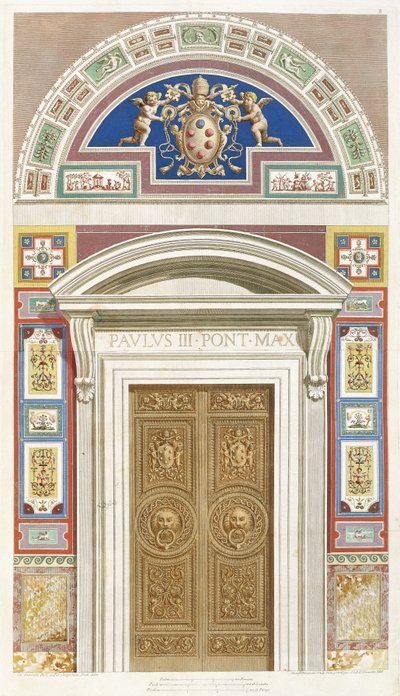 Porte de la Loggia de Raphaël au Vatican, 1772 - C. Savorelli